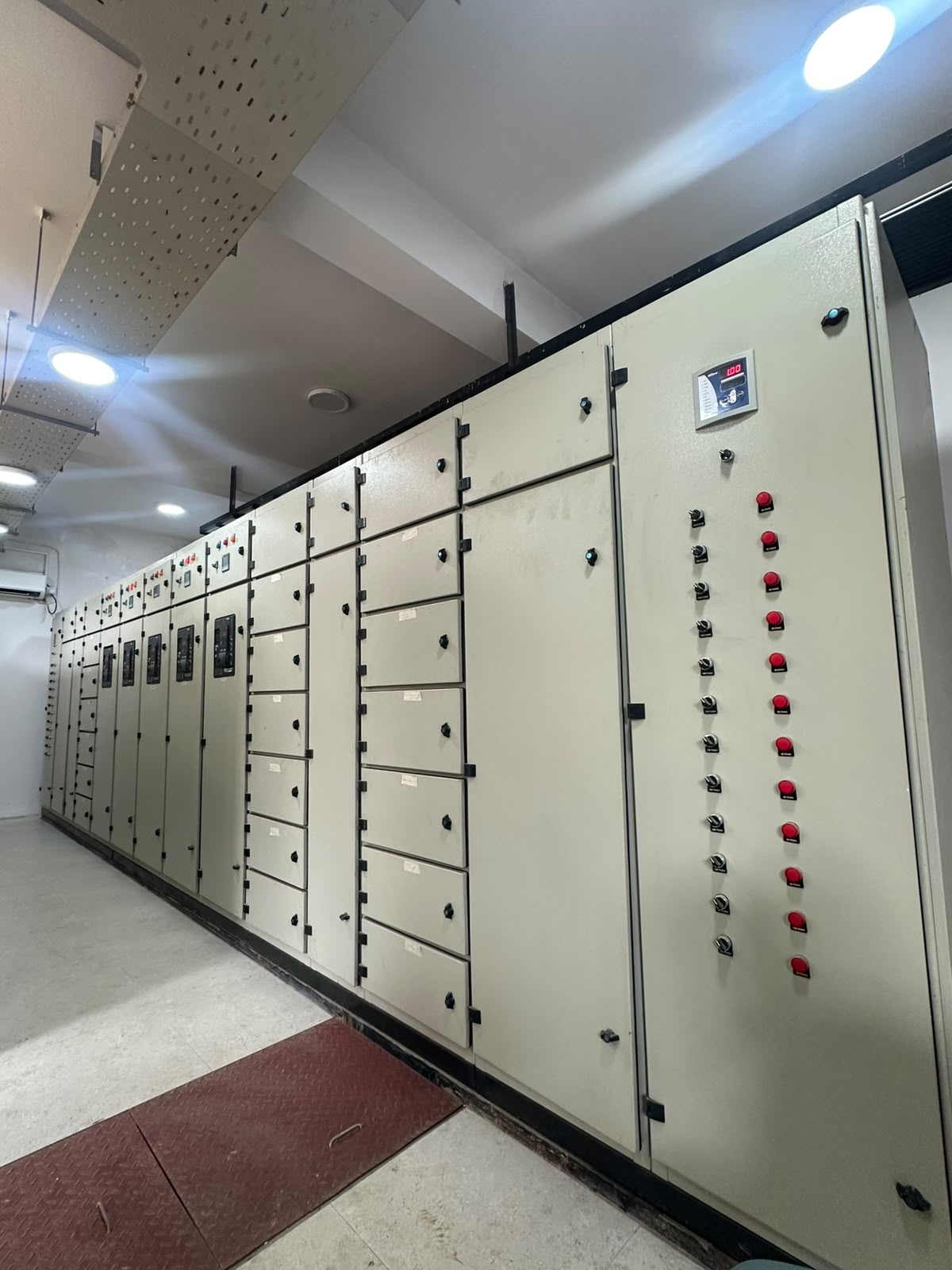 Installed switchgear lineup